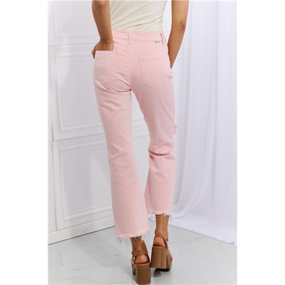 Miley Distressed Ankle Flare Jeans Risen - Picture 4 of 10